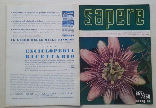 Rivista sapere aprile 1950 - sapere,