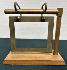 Vintage brass wood desktop - vintage,
