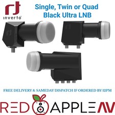LNB Satellitare Singolo/Doppio o Quad Inverto Nero Ultra 0,2dB Spedizione GRATUITA