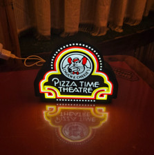 Pizza Time Theatre - Insegna LED illuminata USB - Chuck E Cheese Man Cave