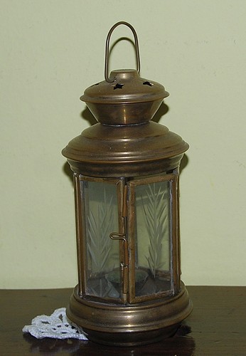 Lanterna ottone con vetro - lanterna,