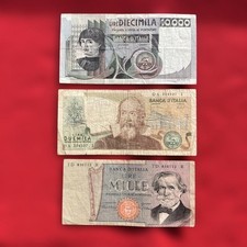 Raro set banconote italiane