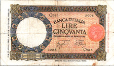 Italy 50 Lire 1942 Pick # 57