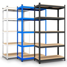 Scaffale a innesto 900 kg scaffale da officina scaffale da cantina scaffale per carichi pesanti scaffale nero blu