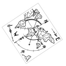  Adesivo Murale Mappamondo