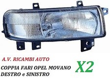 COPPIA FARI FANALE PROIETTORE ANTERIORE DX - SX RENAULT MASTER DA 1998 A 2003 H4