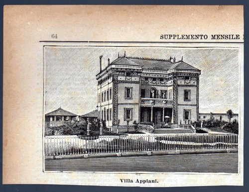 Treviso xilografia villa - xilografia,