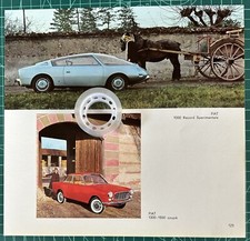 Rara Pubblicita’ FIAT 1000 Record/1300-1500 Coupe’ VIGNALE del 1963