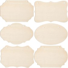 6 pezzi insegne in legno vuote