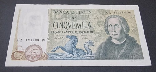 Cinquemila 5000 lire colombo - cinquemila,