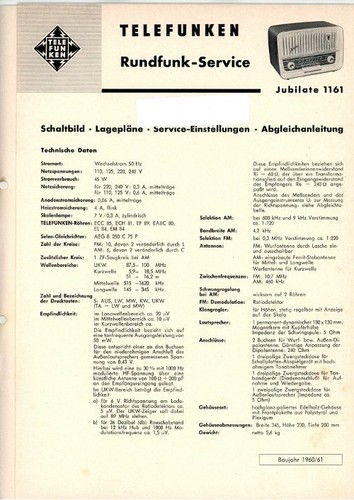 Telefunken manuale servizio - telefunken, di