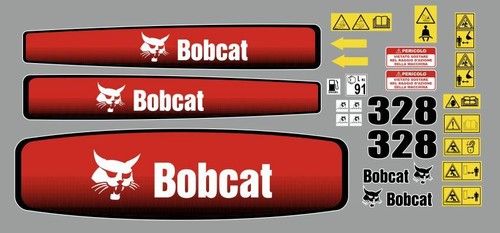 Bobcat 328 decalcomanie - bobcat,