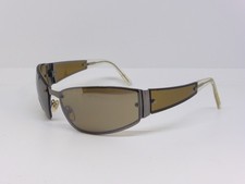 Vintage SALVATORE FERRAGAMO Sunglasses 1050 502/54 Gunmetal w/Brown lens Y2K