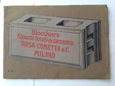 CATALOGO PUBBLICITARIO CARTACEO Blocchi forati di cemento 1915 ROSA COMETTA