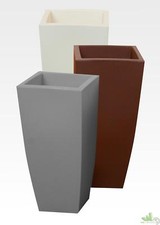 VASO FIORI PIANTE QUADRATO CM.40X40X90H PIETRA RESINA COLORATA INTERNO ESTERNO