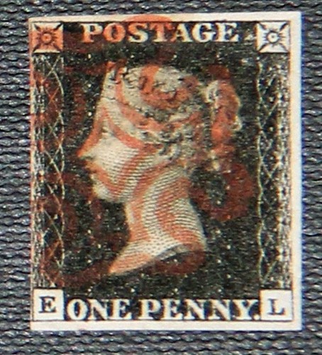 1840 penny nero 4 - qv,
