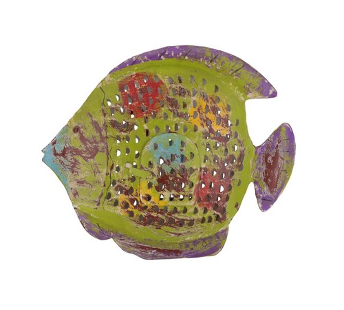 Pesce metallo porta candela - porta,