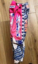 1989 RARE FOX Image Zebra pants vintage retro mx cross motocross pantaloni JT