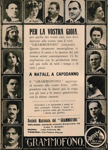 Pubblicita 1922 grammofono la - grammofono,