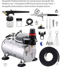 Aerografo professionale + kit colori