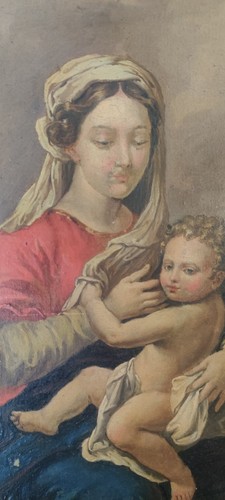Dipinto antico madonna con - madonna,