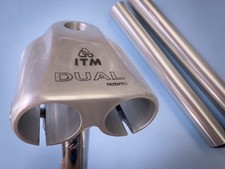 ITM DUAL crono ATTACCO PER MANUBRIO + prolunghine STEM VGC tt