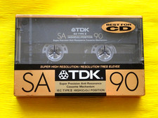 1x TDK SA 90 Cassette Tape 1989 + IMBALLO ORIGINALE + SIGILLATO + versione USA + leggi! +