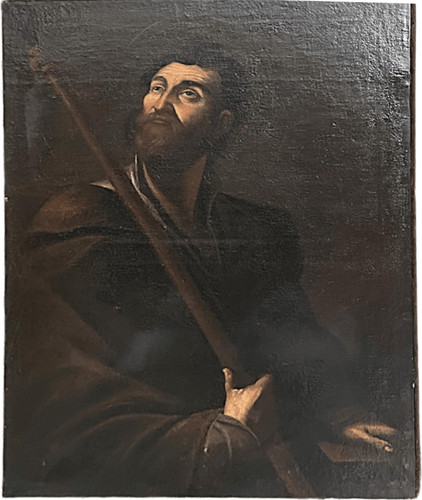 Quadro antico olio tela - olio, su