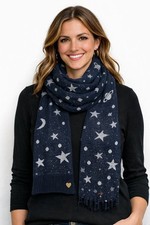 Sciarpa Camomilla Navy con
