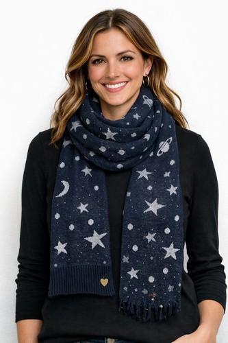 Sciarpa camomilla navy - sciarpa,