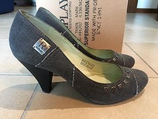 REPLAY SHOES SCARPA SHOE DECOLTè DONNA PELLE TESSUTO GRIGIO tg. 41 eur - 10 usa