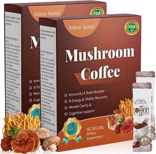 2pcs mushroom coffee - 2pcs, coffee,mushroom