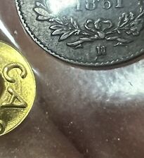 1 CENTESIMO 1861 MILANO con M rovesciata W! VITTORIO EMANUELE II REGNO R4 BB!