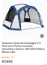 tenda da campeggio 4-5 posti, nuova mai montata 