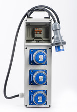 Quadro Elettrico da Cantiere portatile Multipresa 3 prese 230V 16A IP67 monofase