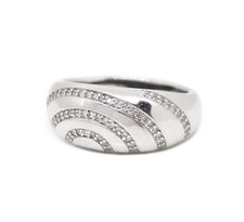 Anello bomba fossile - argento