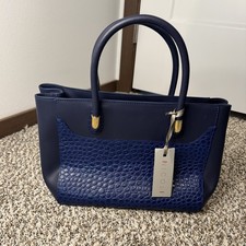 Borsa Nicoli blu cobalto vera
