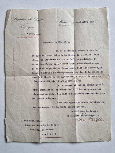 Lettera ricerca prigioniero - lettera,
