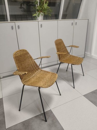 Coppia sedie basket vimini - sedie,