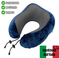 CUSCINO CERVICALE ERGONOMICO IN MEMORY FOAM A FORMA DI U PER VIAGGI E RIPOSO
