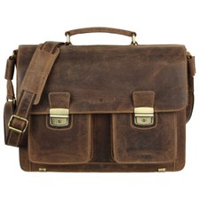 Greenburry valigetta vintage borsa ufficio pelle marrone 1710-25