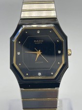 Orologio Unisex RADO DiaStar 132.9512.3 Quadrante Nero Quarzo Usato Funzionante #62