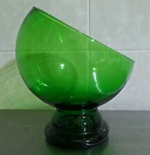 Vaso Verde Vetro di Murano Soffiato "Space Age"  Vintage Anni '70 Rarissimo 