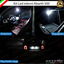 KIT FULL LED INTERNI PER ABARTH 500 595 695 + PLACCHETTE TARGA LED 18 LED CANBUS