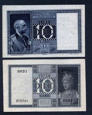 10 Lire 1939 -XVIII Dittatura