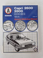 Manuale Autobook Ford Capri MK1 Facelift & MK2 2600 2800 V6 dal 1972 al 1976