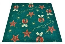 Tappeto di Natale verde ADDOBBI NATALIZI passatoia 100x97 cm. VE2