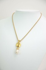 COLLANA VINTAGE CHRISTIAN DIOR BOTTIGLIA PROFUMO CIONDOLO DUNA TONO ORO 