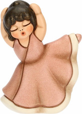 - Ballerina Rosa Danzante - Ceramica - Collezione Bomboniera - 5.13 X 3.5 X 6.8 