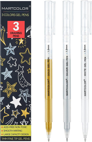 Penne gel oro argento bianco